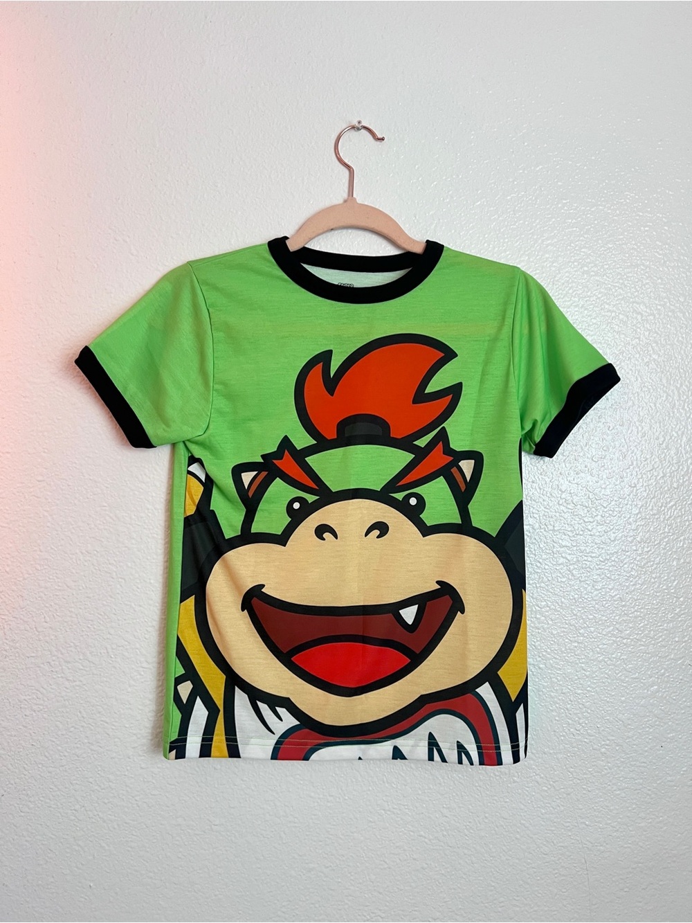 NWOT Super Nintendo World Bright Green Bowser Graphic Tee